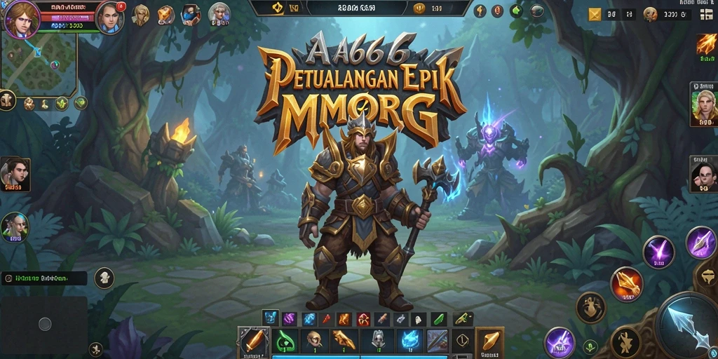 Tampilan gameplay mendebarkan di dunia MMORPG AA666.