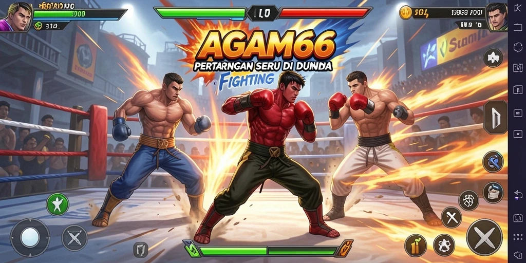 Screenshot gameplay AGAM66 dengan karakter Fighting beraksi.
