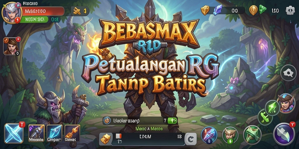 Tampilan utama gameplay BEBASMAX menampilkan pertempuran yang mendebarkan.