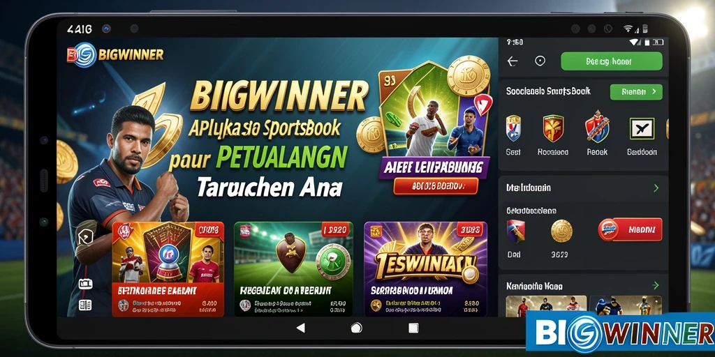 Tampilan menarik dari gameplay taruhan olahraga BIGWINNER.