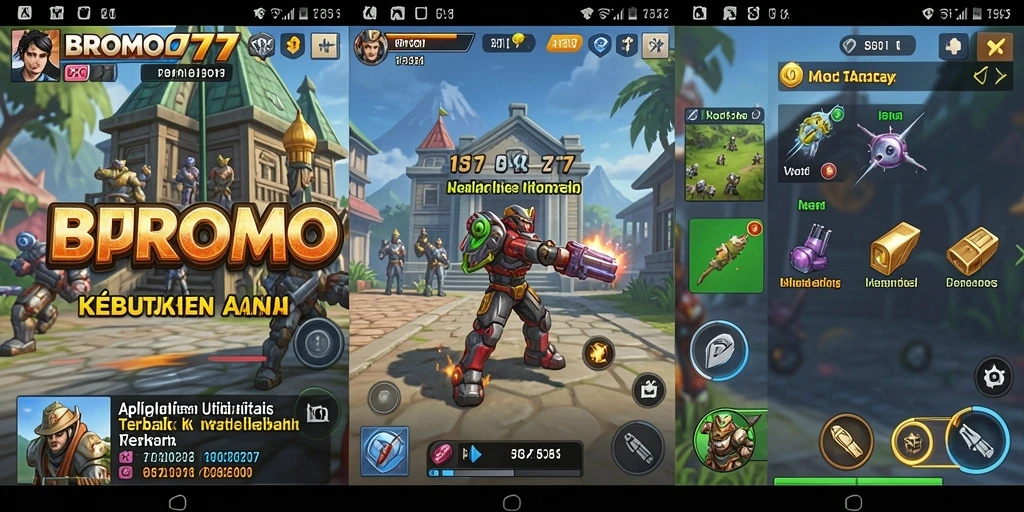 Tampilan antarmuka yang menarik dan fungsional dari BROMO77.
