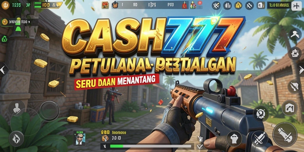 Screenshot gameplay CASH777 menampilkan aksi FPS yang seru.
