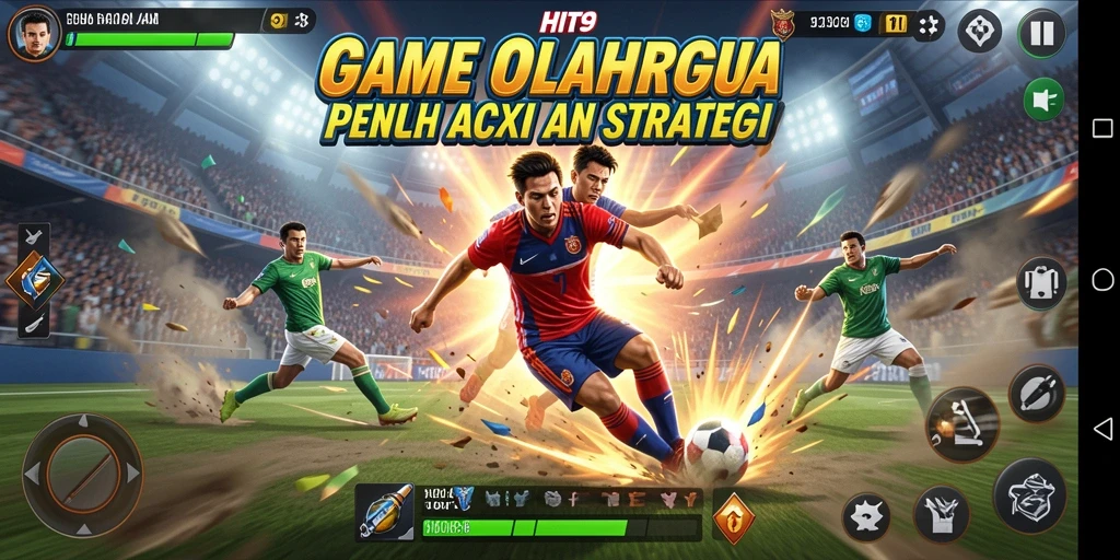 Tampilan aksi seru saat bermain HIT9 menunjukkan keterampilan olahraga yang mendebarkan.