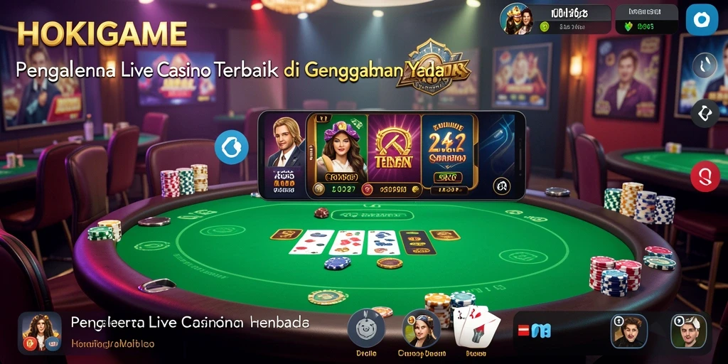 Tampilan gameplay Live Casino HOKIGAME yang mengasyikkan dan interaktif.