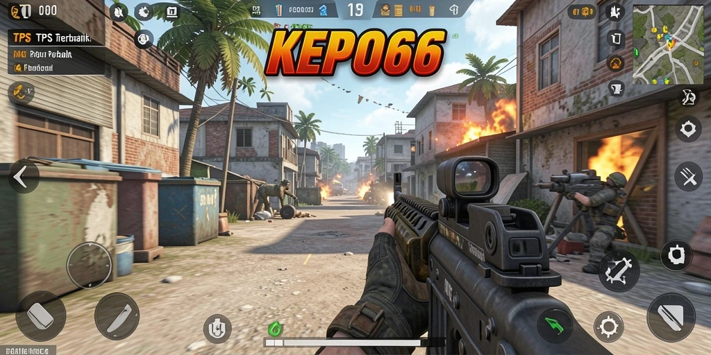 Tangkapan layar gameplay KEPO66 yang intens dan seru dalam pertempuran TPS.