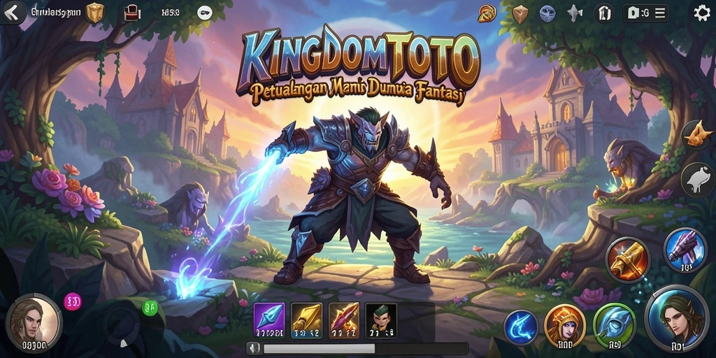 Tampilan gameplay <strong>KINGDOMTOTO</strong> yang menegangkan dan indah.