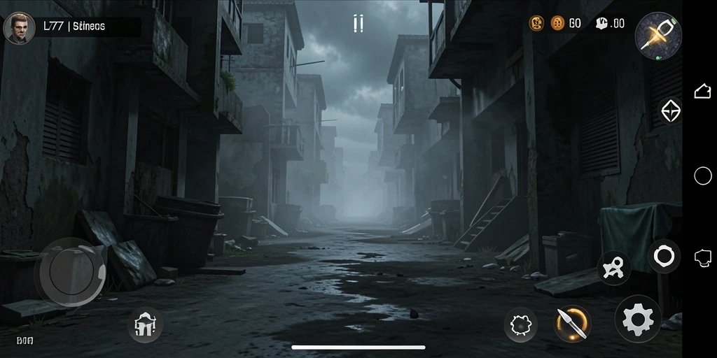 Screenshot L777 menampilkan suasana menyeramkan dengan efek visual yang mendebarkan.