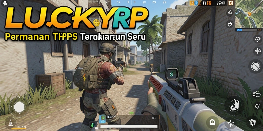 Gameplay intens LUCKYRP dalam aksi pertempuran seru.