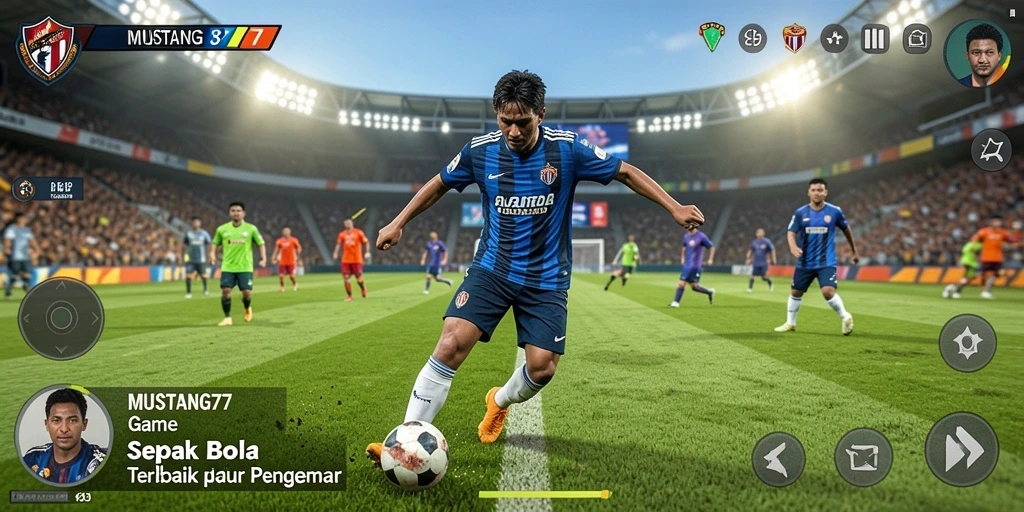 Gameplay seru dari MUSTANG77 dengan aksi sepak bola mendebarkan.