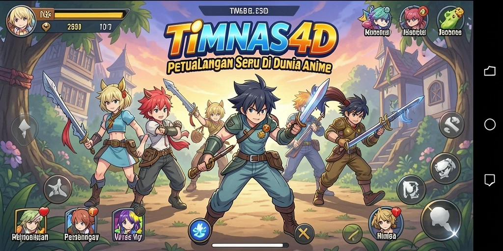 Tampilan gameplay seru dengan karakter Anime yang menarik.