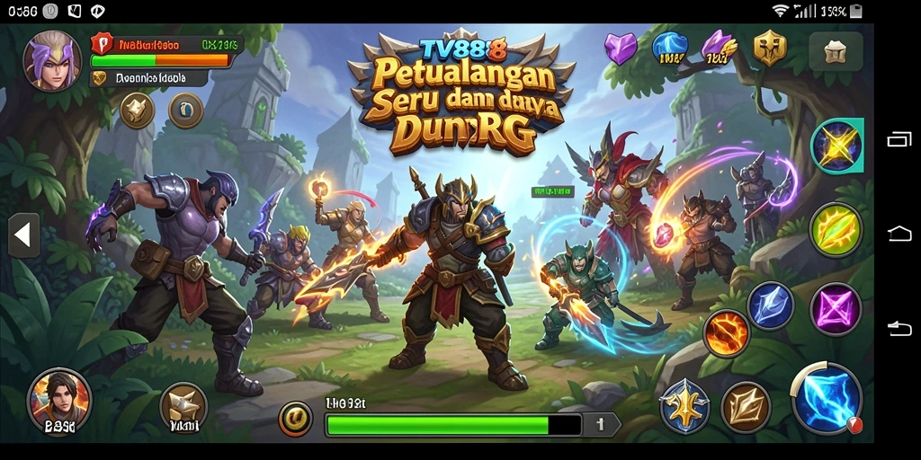 Tampilan gameplay TV888 yang menakjubkan dalam dunia RPG.