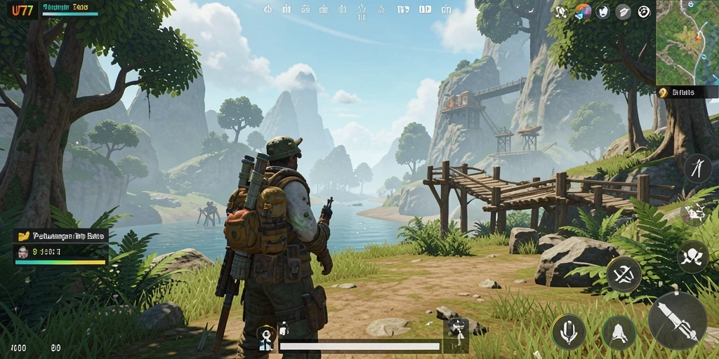 Tampilan gameplay menarik dari UT77 di dunia terbuka.